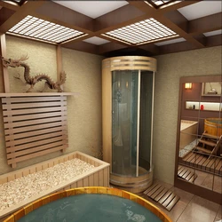 Bath With Sauna Design In The Apartment