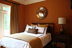 Bedroom in terracotta tones photo