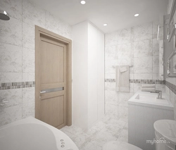 Bathroom tile option in light colors photo