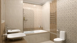 Bathroom tile option in light colors photo