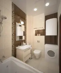 Design Of A Combined Bathroom With A Bathtub In A Panel House
