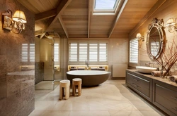 Wooden bath interior