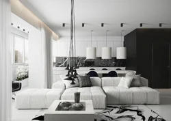 Modern Black And White Living Room Design