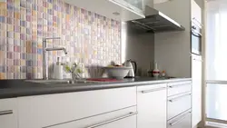 Kitchen apron made of large tiles design