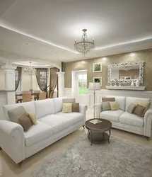 Living room in milky tones photo