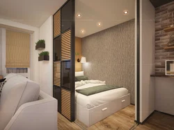 Bedroom design divided into zones
