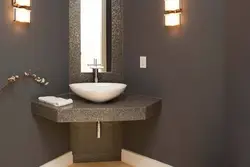 Бұрыштық раковинасы бар ванна бөлмесінің дизайны