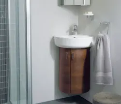 Дызайн ваннага пакоя з кутняй ракавінай
