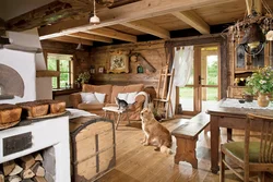 Photo of a rustic living room