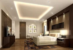 Suspended ceilings lighting photo in the bedroom