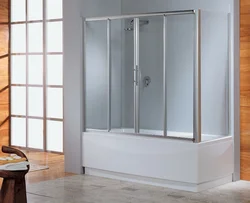 Glass screen for bathroom photo