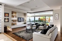 Living Room In A Large House In A Modern Style Photo