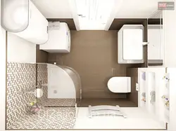 Bathroom interior with shower and toilet