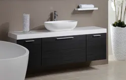 Дизайн раковины в ванной комнате с тумбой