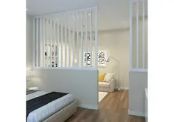 Декоративная перегородка в спальне фото