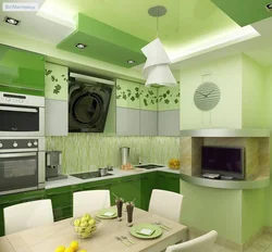 Темно Зеленая Кухня Дизайн