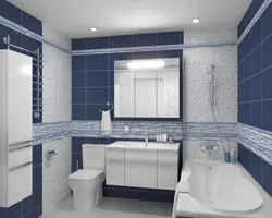 Photo Of Blue And White Bathroom