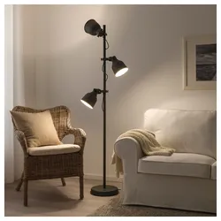 Floor lamps and floor lamps in the bedroom interior