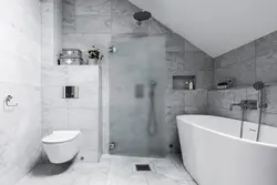 Bath Design White Marble With Gray