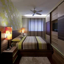 Дизайн спальни 12 узкая