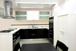 Фото кухни с черной панелью