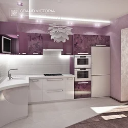 Кухня лавандового цвета фото