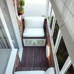 Design of a long balcony in an apartment