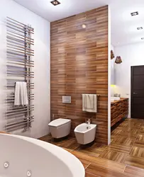 Bathroom finishing with laminate design photo