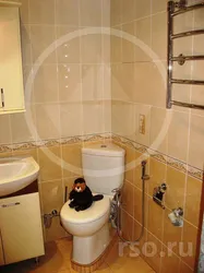 Bathroom With Corner Toilet Photo