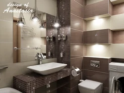 Bathroom design with shower and bathtub 9 sq.m.