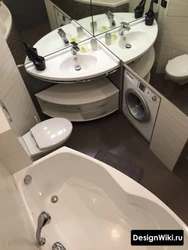 Ванная угловая для маленькой ванной комнаты и стиральная дизайн