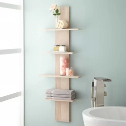 Wall shelves in the bathroom photo