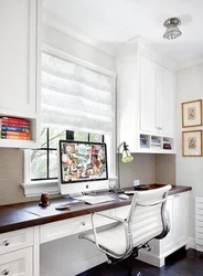 Tabletop window sill in the bedroom photo