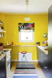 Як пафарбаваць сцены ў маленькай кухні фота