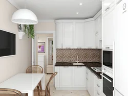 White kitchen 8 sq m photo