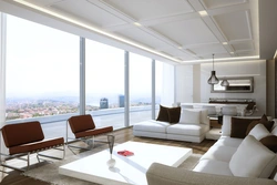 Interior design of apartments with panoramic windows
