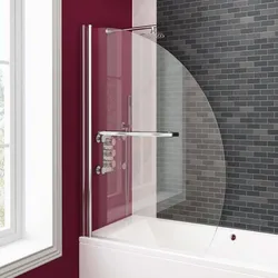 Glass curtains for bathroom photo