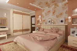 Персиковая спальня дизайн фото