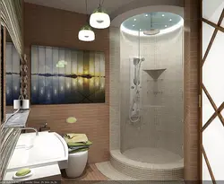 Toilet with shower in apartment design photo