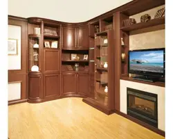 Угловая стенка в гостиную с телевизором в современном стиле фото