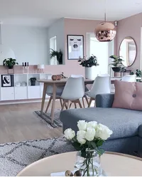 Dusty Rose Color In The Kitchen Interior Photo How