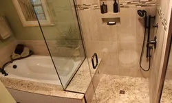 Bir otaq dizaynında vanna və duş 5