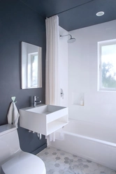 Combination Of White And Gray In The Bathroom Photo