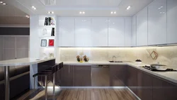 Кухня с белым низом фото