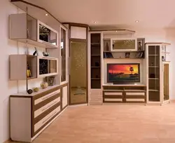 Горка угловая в гостиную в современном стиле фото