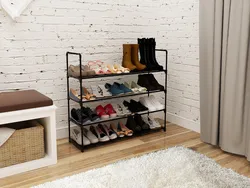 Hallway interior shoe rack