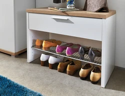 Hallway interior shoe rack