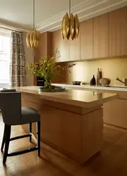 Combination Of Gold In The Kitchen Interior