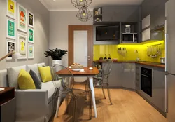 Дизайн кухни с двумя диванами фото