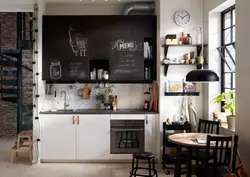 Черная Стена На Кухне Фото В Интерьере